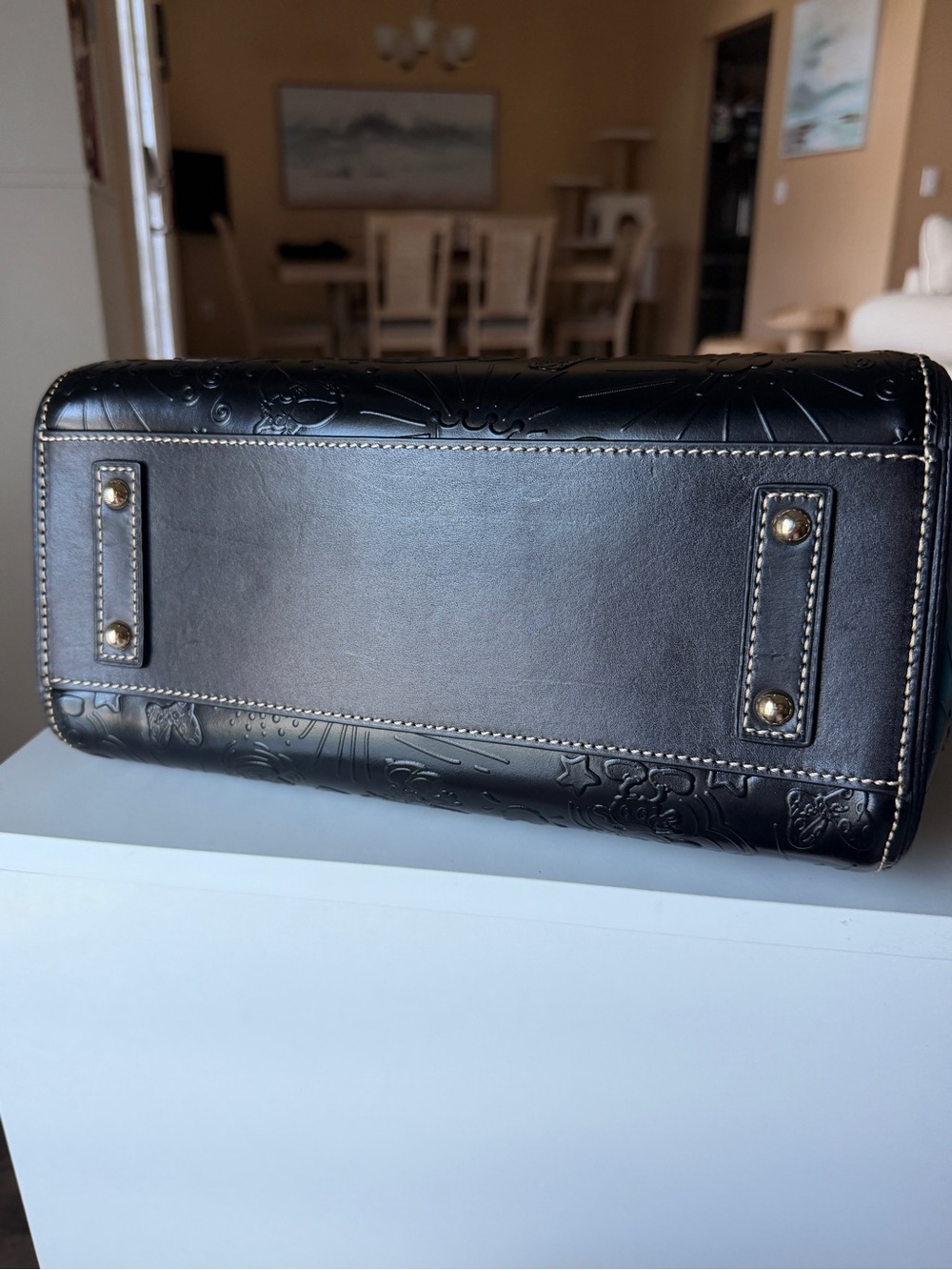 Dooney & Bourke Black Leather Satchel - Picture 3 of 5